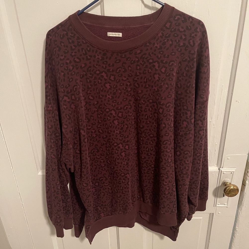 AE Leopard Print Crewneck